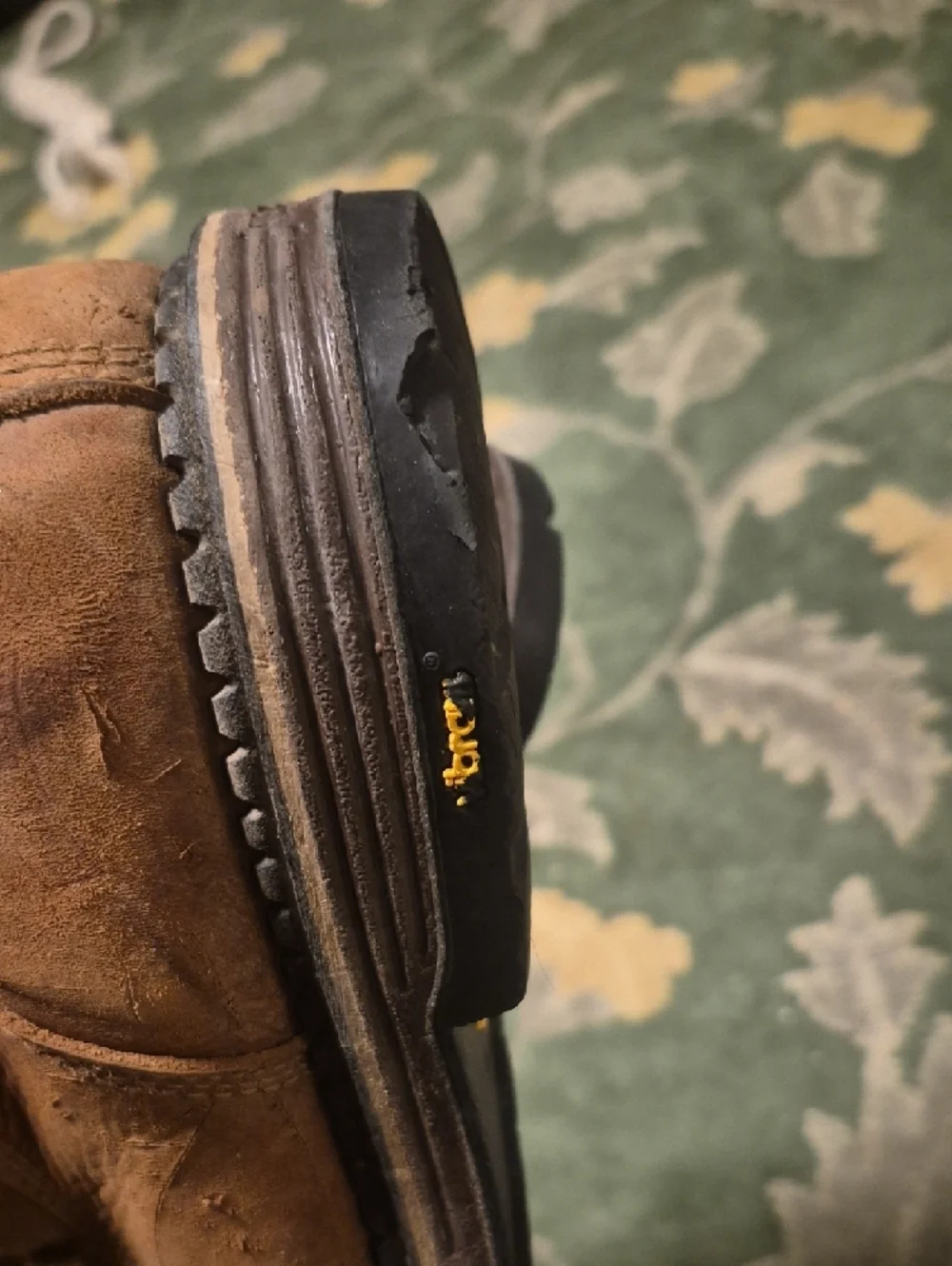 Irish Setter Brown Leather Work Boots with Black Collar